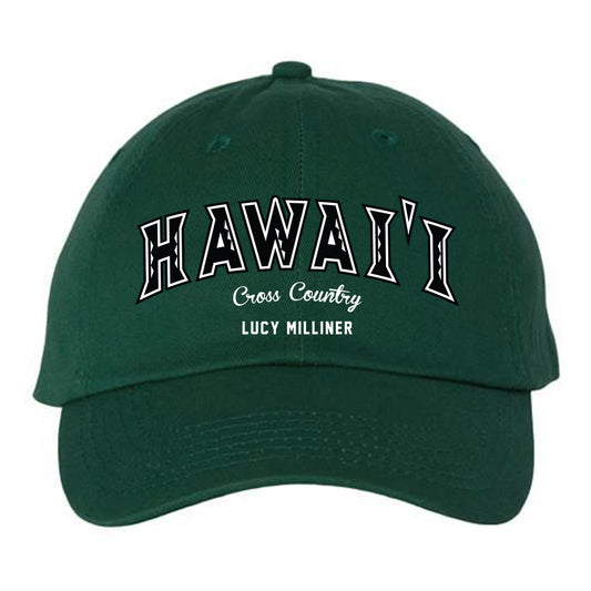 Hawaii - NCAA Women's Cross Country : Lucy Milliner - Green Dad Hat-0