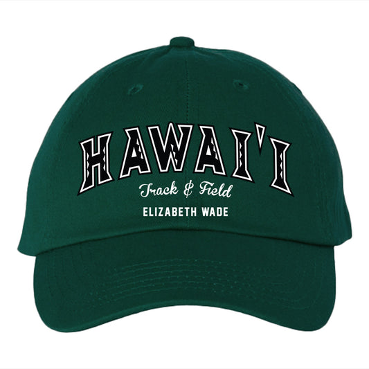 Hawaii - NCAA Women's Track & Field : elizabeth wade - Green Dad Hat