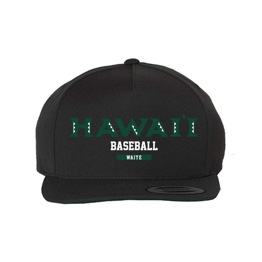 Hawaii - NCAA Baseball : Dylan Waite - Snapback Hat-0