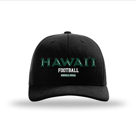 Hawaii - NCAA Football : Kilinahe Mendiola-Jensen - Snapback Trucker Hat-0