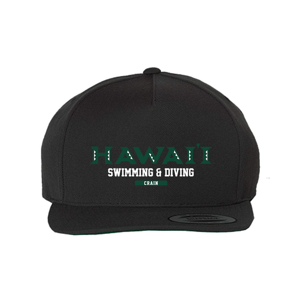 Hawaii - NCAA Men's Swimming & Diving : Daniel Crain - Snapback Hat