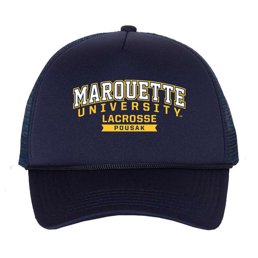 Marquette - NCAA Men's Lacrosse : Ben Pousak - Trucker Hat-0