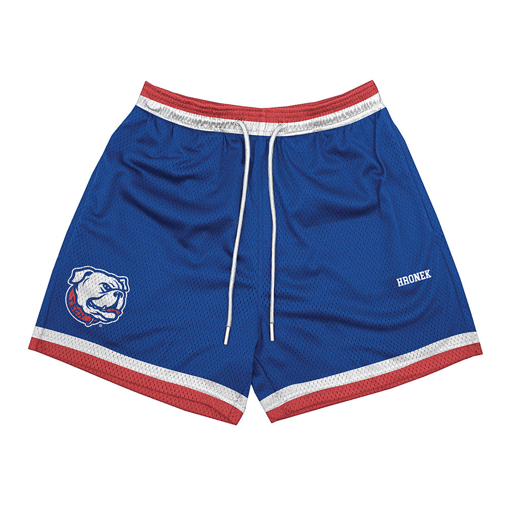 LA Tech - NCAA Men's Track & Field : Cullen Hronek - Blue Shorts-0