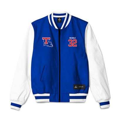 LA Tech - NCAA Baseball : Luke Nichols - Bomber Jacket-0