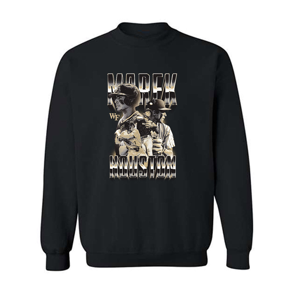 Wake Forest - NCAA Baseball : Marek Houston - Player Collage Crewneck Sweatshirt Player Collage