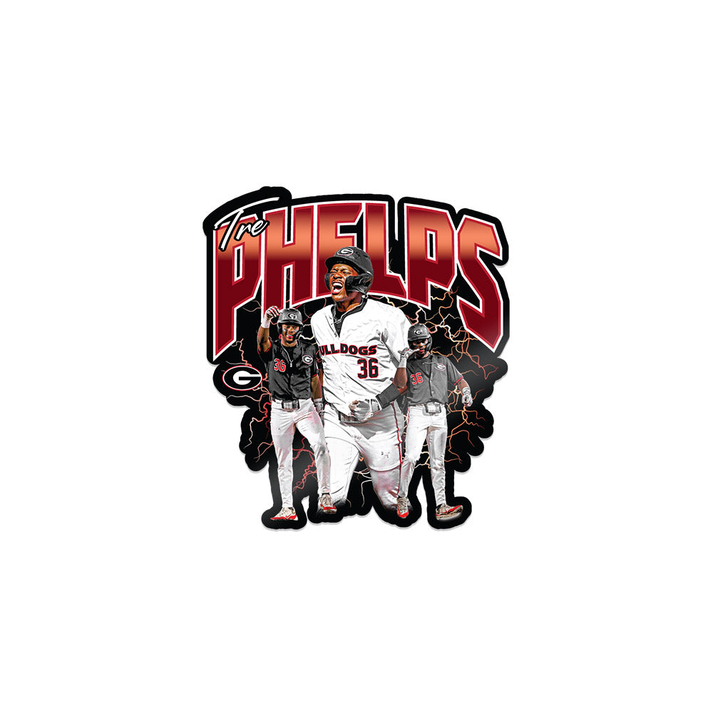 Georgia - NCAA Baseball : Tre Phelps - Player Collage Sticker-0