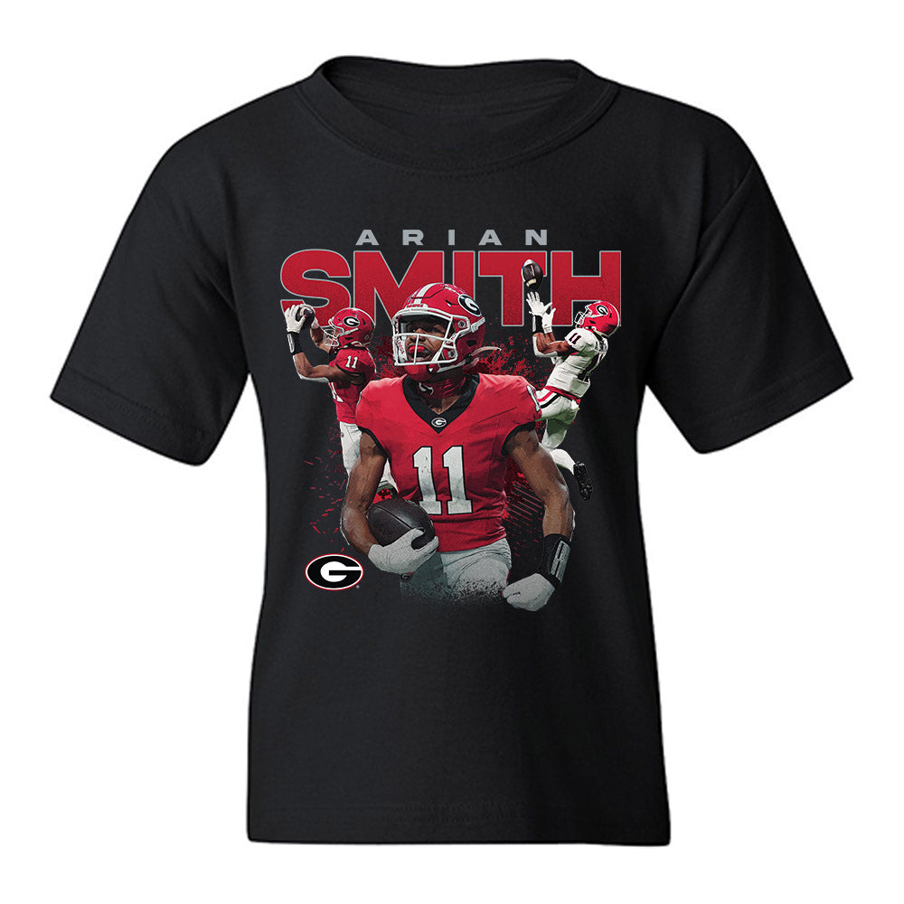 Georgia - NCAA Football : Arian Smith - Player Collage Youth T-Shirt-0