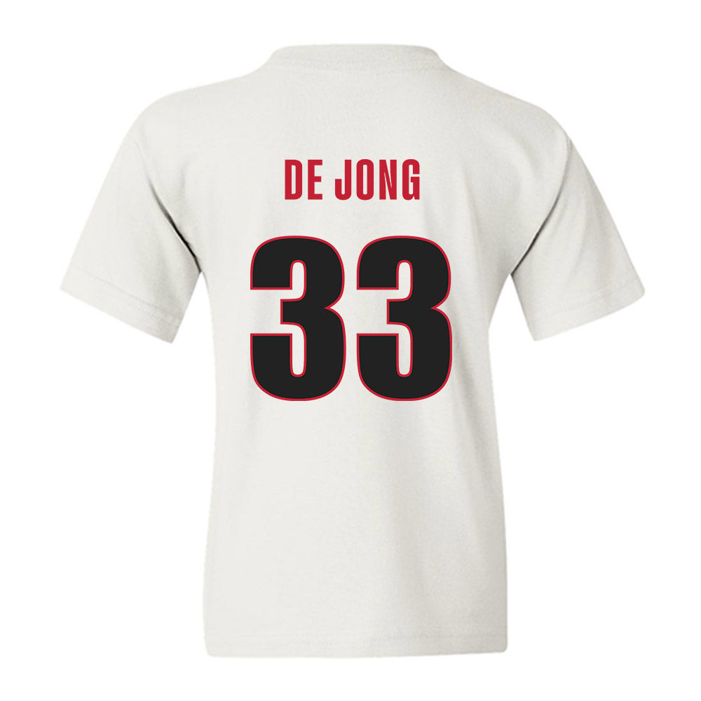 Georgia - NCAA Baseball : Max De Jong - Classic Shersey Youth T-Shirt-1