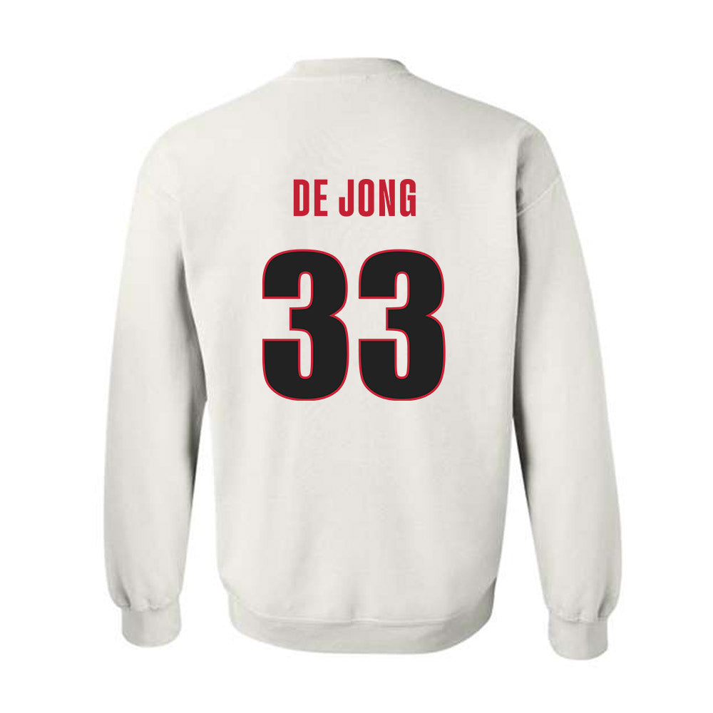 Georgia - NCAA Baseball : Max De Jong - Classic Shersey Crewneck Sweatshirt-1