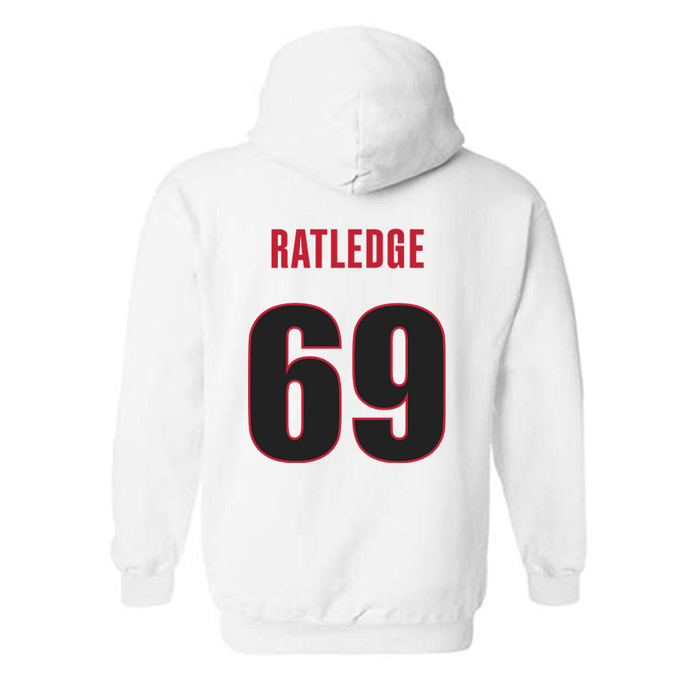 Georgia - NCAA Football : Tate Ratledge - Classic Shersey Hooded Sweatshirt-1