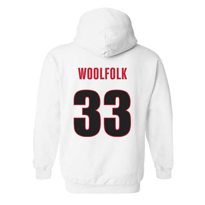 Georgia - NCAA Women's Basketball : Mia Woolfolk - Classic Shersey Hooded Sweatshirt-1