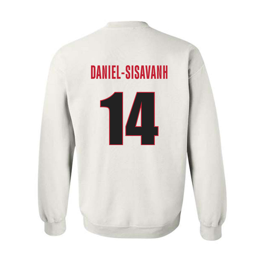 Georgia - NCAA Football : David Daniel-Sisavanh - Classic Shersey Crewneck Sweatshirt-1