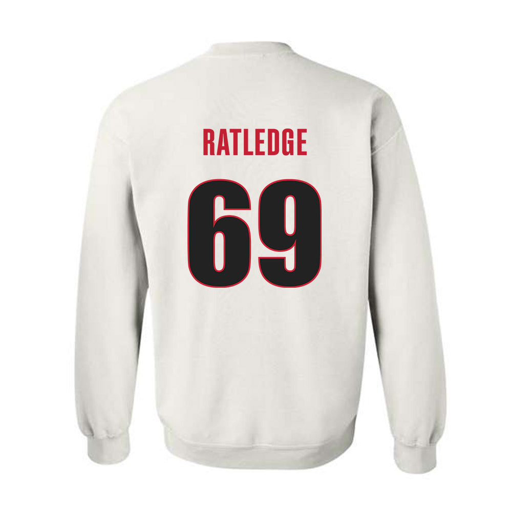 Georgia - NCAA Football : Tate Ratledge - Classic Shersey Crewneck Sweatshirt-1