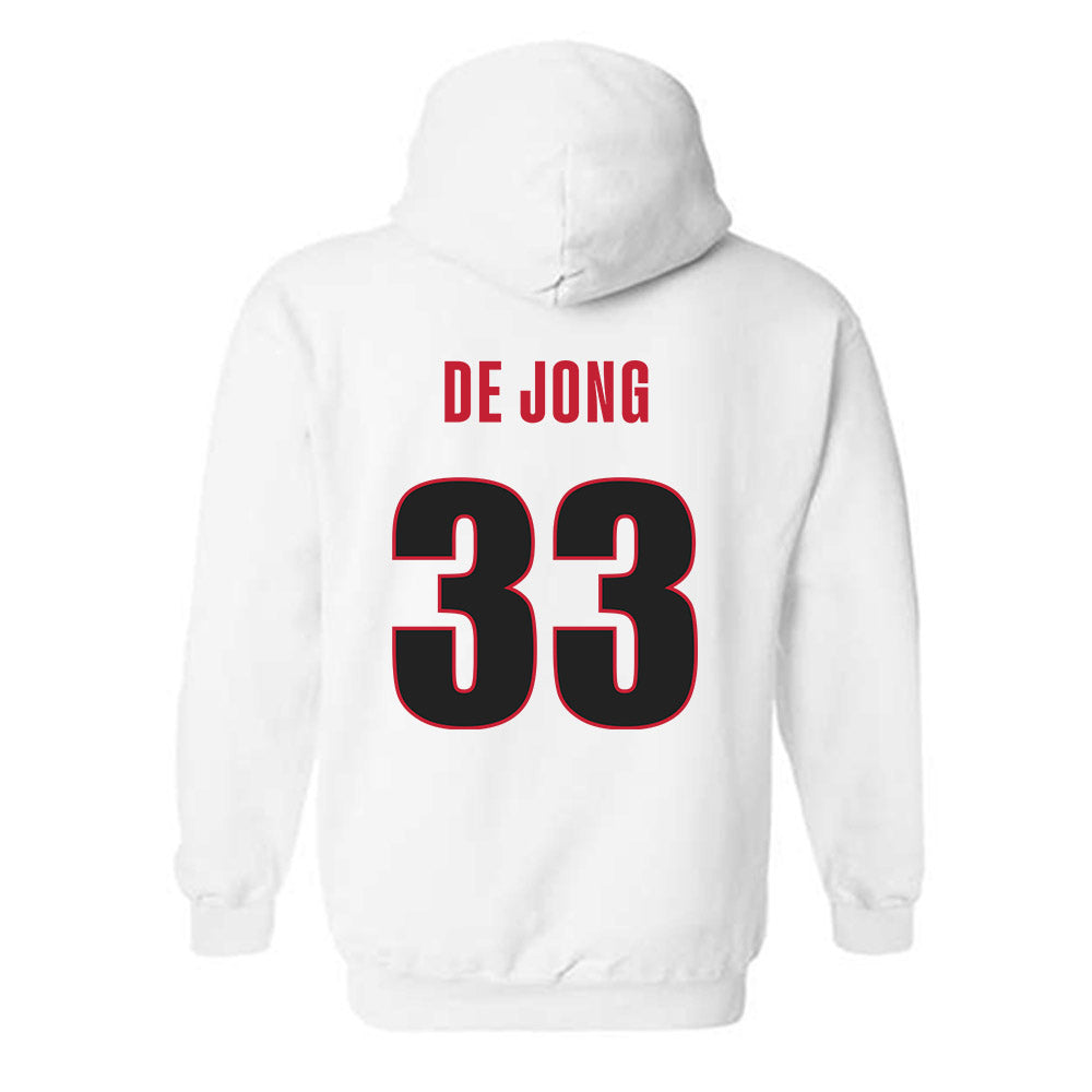 Georgia - NCAA Baseball : Max De Jong - Classic Shersey Hooded Sweatshirt-1