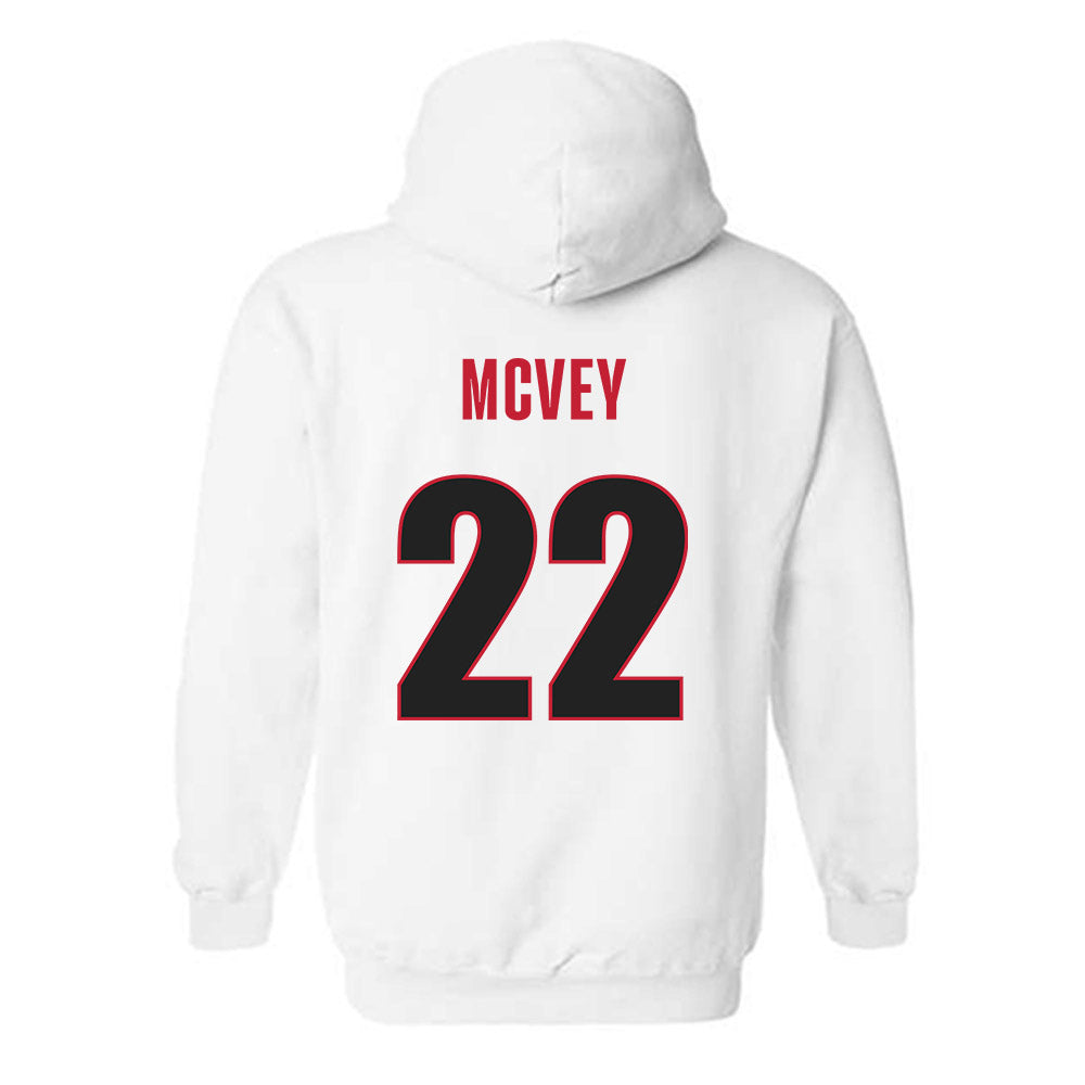 Georgia - NCAA Men's Basketball : Jackson McVey - Classic Shersey Hooded Sweatshirt-1