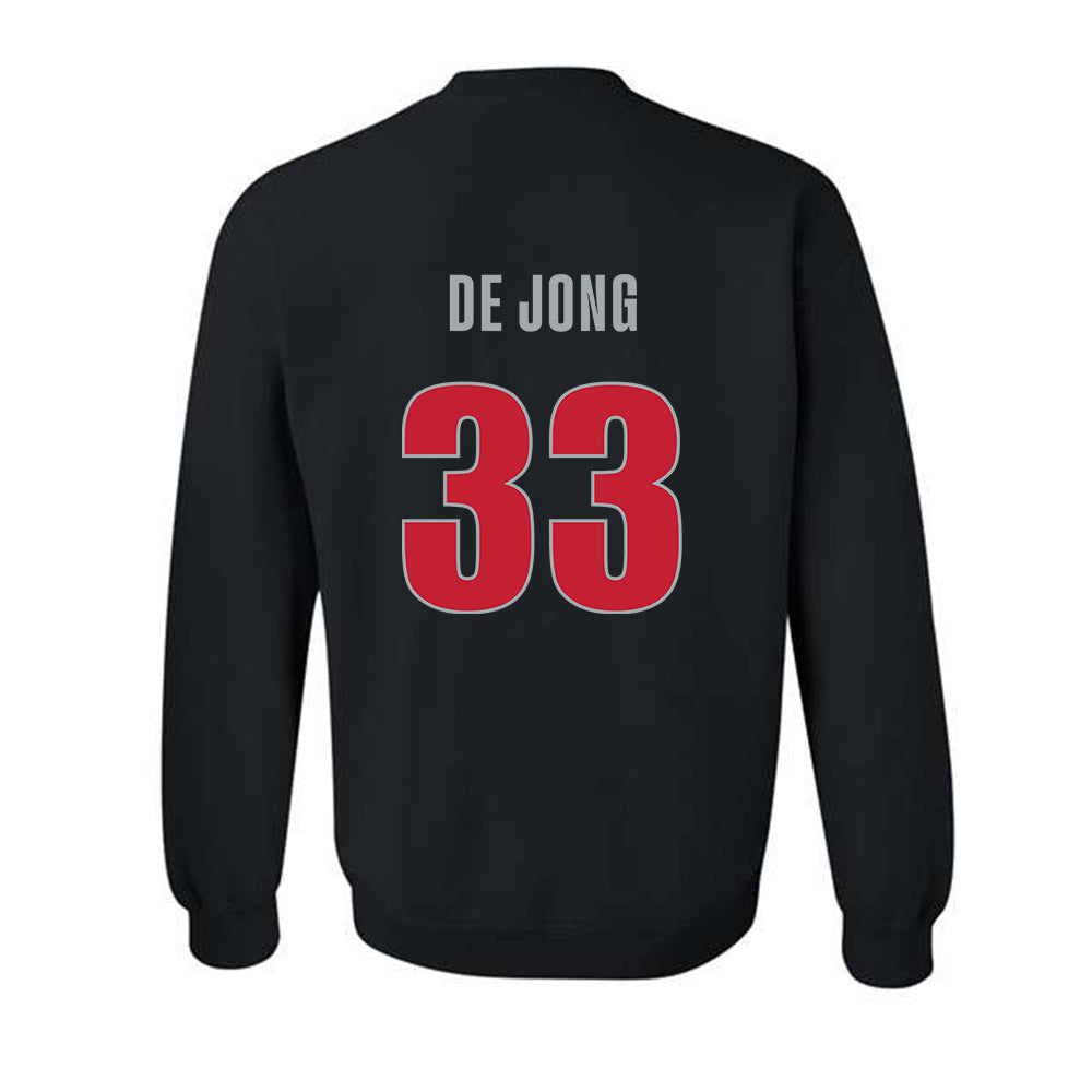 Georgia - NCAA Baseball : Max De Jong - Classic Shersey Crewneck Sweatshirt-1