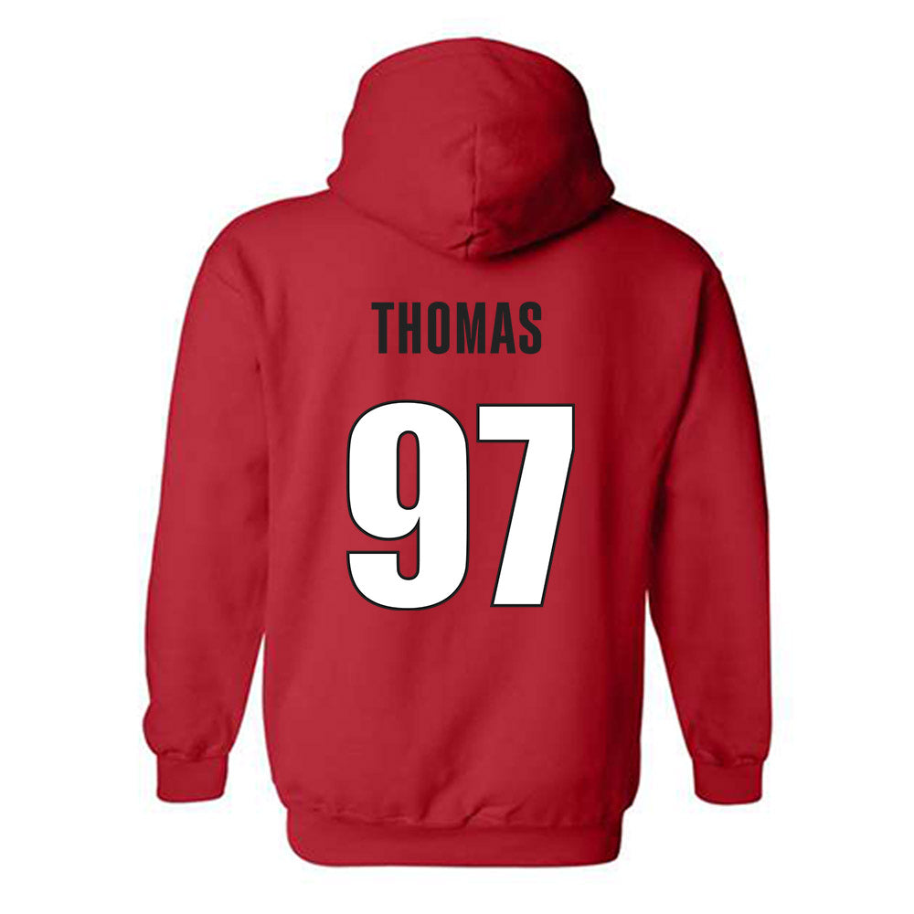 Georgia - NCAA Football : Jordan Thomas - Classic Shersey Hooded Sweatshirt-1