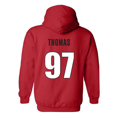Georgia - NCAA Football : Jordan Thomas - Classic Shersey Hooded Sweatshirt-1
