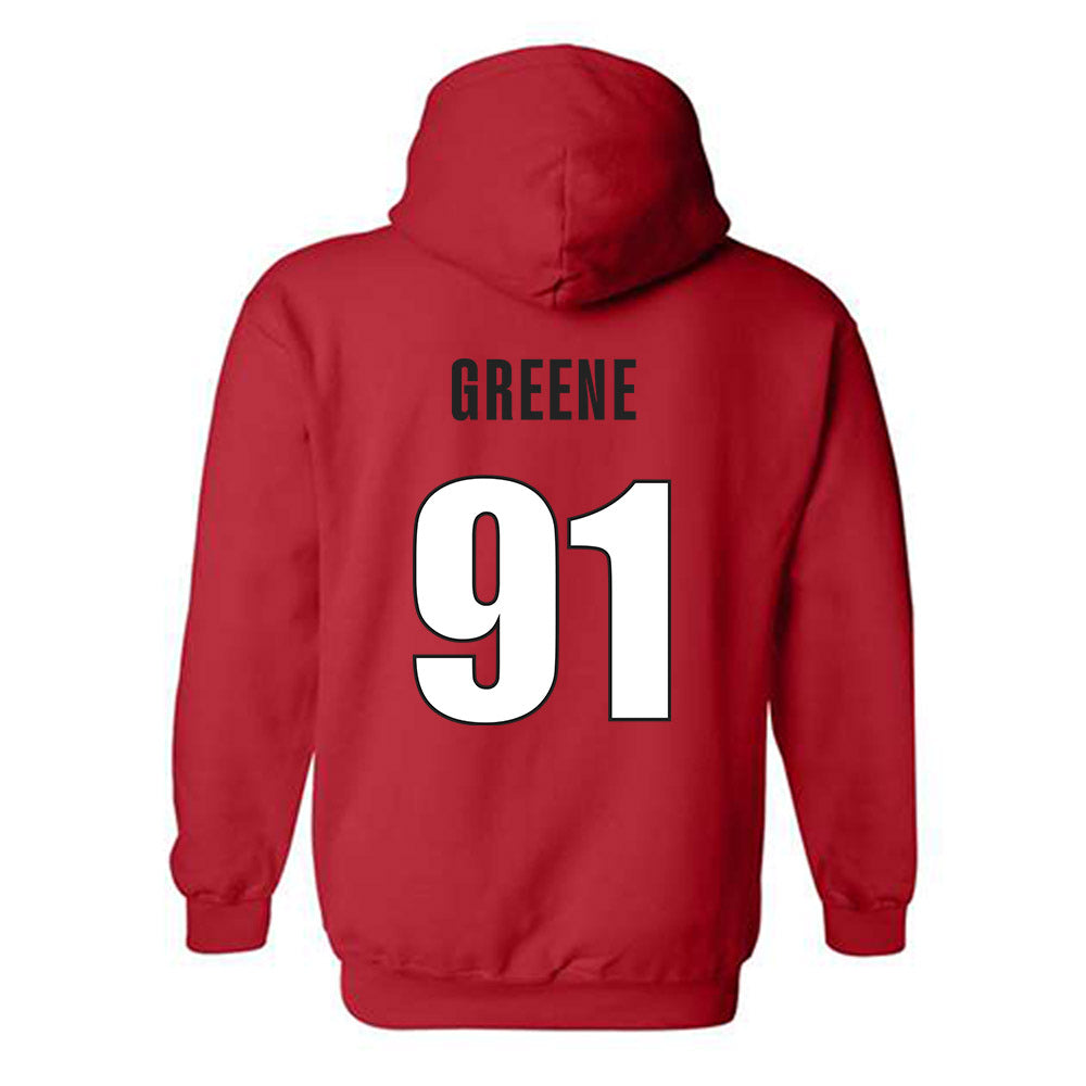 Georgia - NCAA Football : Justin Greene - Classic Shersey Hooded Sweatshirt-1