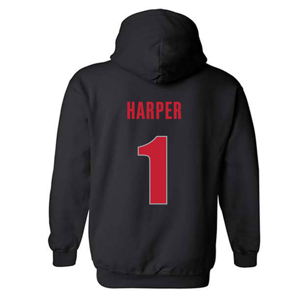 Georgia - NCAA Women's Volleyball : Victoria Harper - Classic Shersey Hooded Sweatshirt-1