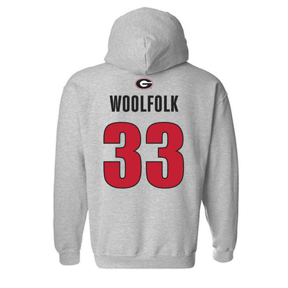 Georgia - NCAA Women's Basketball : Mia Woolfolk - Classic Shersey Hooded Sweatshirt-1