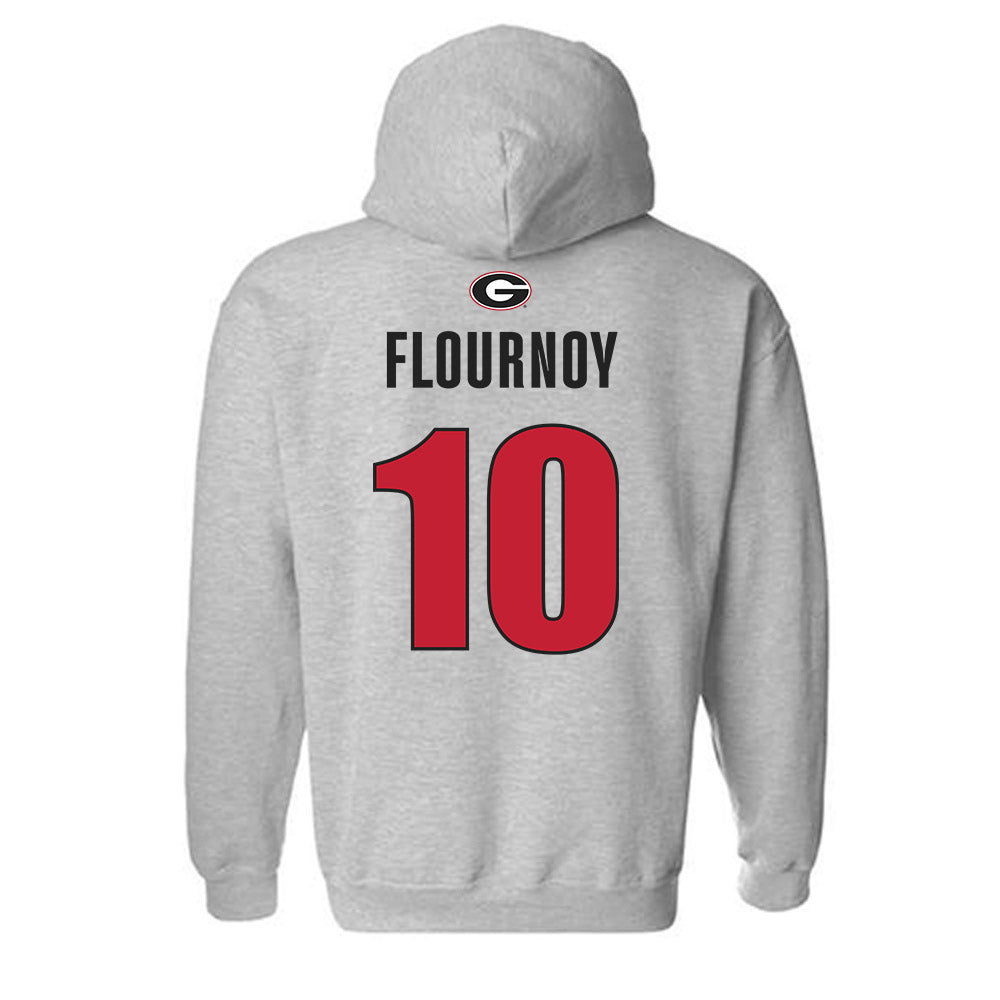 Georgia - NCAA Women's Basketball : De'Mauri Flournoy - Classic Shersey Hooded Sweatshirt-1