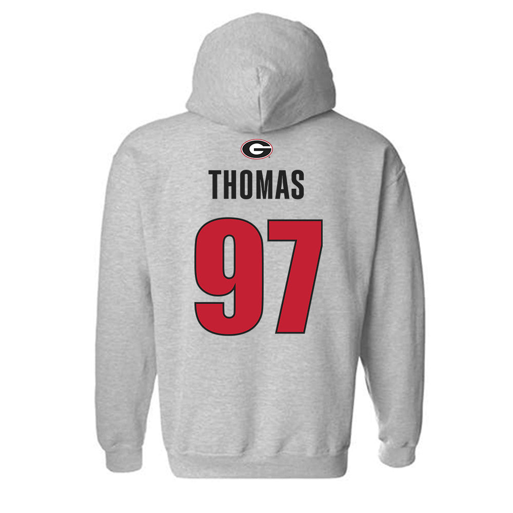 Georgia - NCAA Football : Jordan Thomas - Classic Shersey Hooded Sweatshirt-1