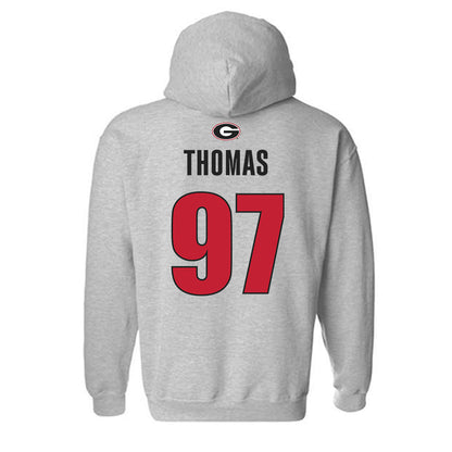 Georgia - NCAA Football : Jordan Thomas - Classic Shersey Hooded Sweatshirt-1