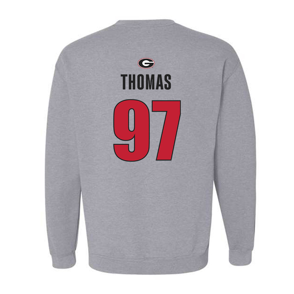 Georgia - NCAA Football : Jordan Thomas - Classic Shersey Crewneck Sweatshirt-1