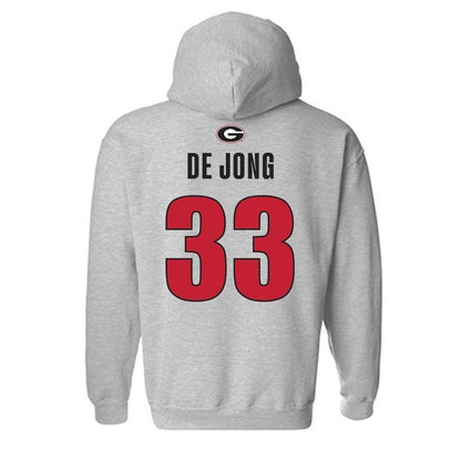 Georgia - NCAA Baseball : Max De Jong - Classic Shersey Hooded Sweatshirt-1