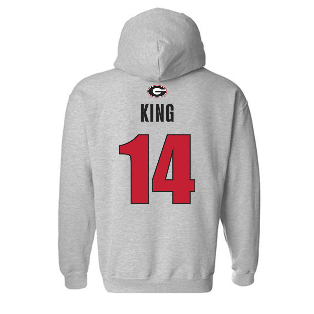 Georgia - NCAA Baseball : Trey King - Classic Shersey Hooded Sweatshirt-1