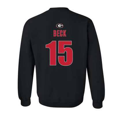 Georgia - NCAA Football : Carson Beck - Classic Shersey Crewneck Sweatshirt-1