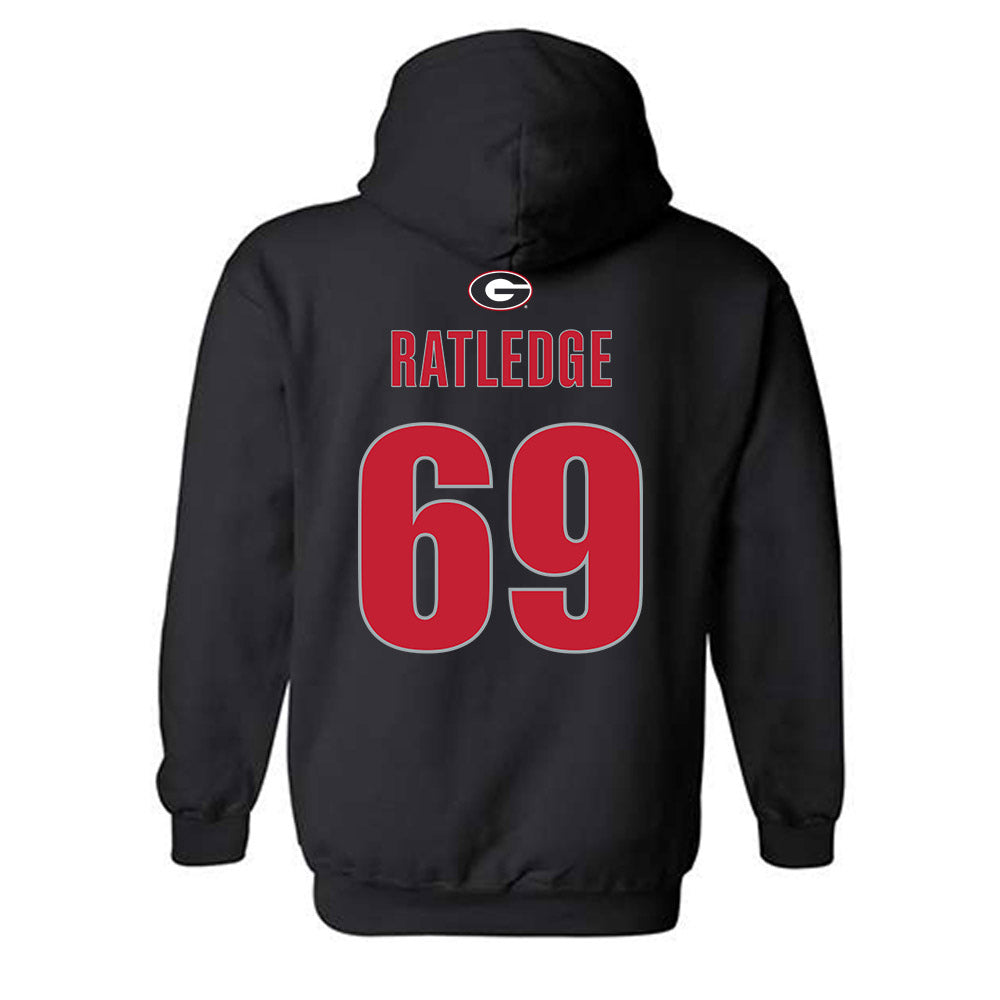 Georgia - NCAA Football : Tate Ratledge - Classic Shersey Hooded Sweatshirt-1