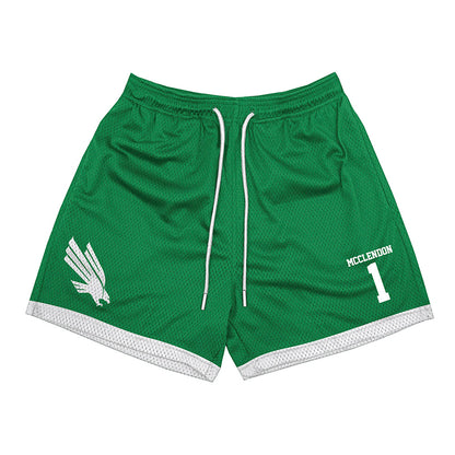 North Texas - NCAA Men's Basketball : William Mcclendon - Green Shorts-0