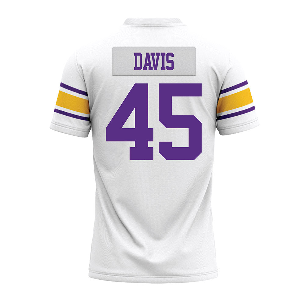 LSU - NCAA Football : Jake Davis - White Premium Football Jersey