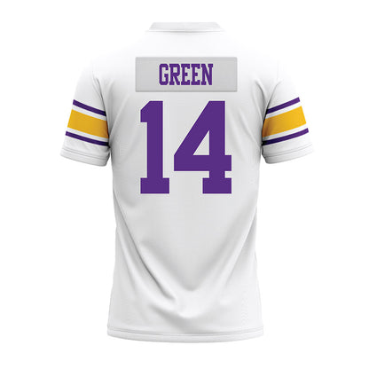 LSU - NCAA Football : Trey'Dez Green - White Premium Football Jersey