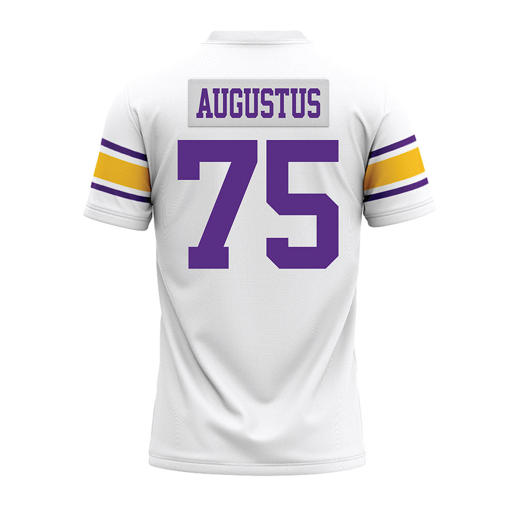 LSU - NCAA Football : Braden Augustus - White Premium Football Jersey