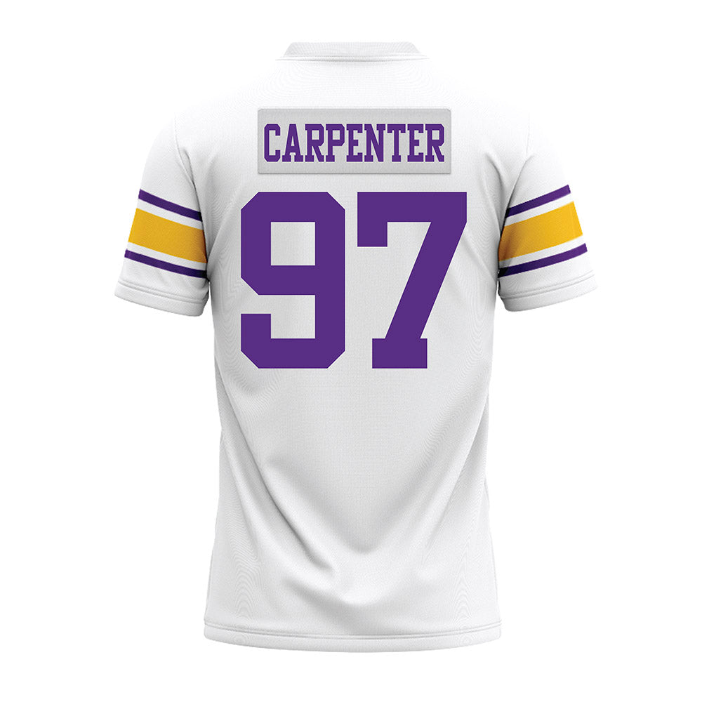 LSU - NCAA Football : Dylan Carpenter - White Premium Football Jersey-1