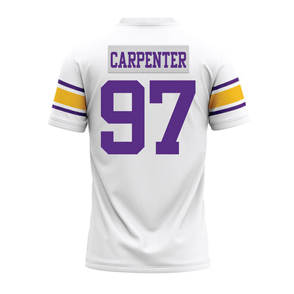 LSU - NCAA Football : Dylan Carpenter - White Premium Football Jersey-1