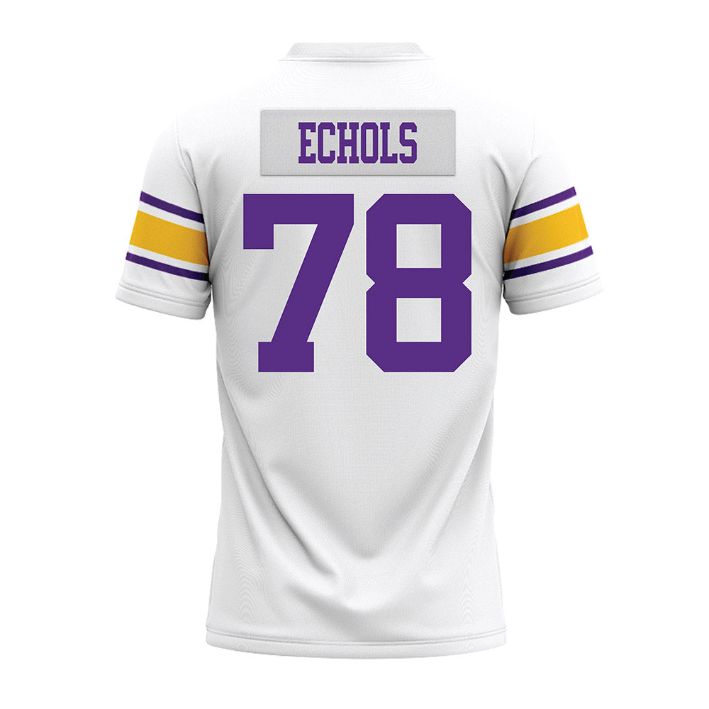 LSU - NCAA Football : Coen Echols - White Premium Football Jersey-1