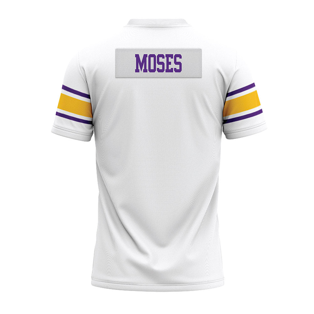 LSU - NCAA Football : Keylan Moses - White Premium Football Jersey-1