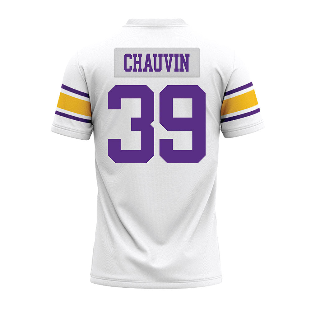 LSU - NCAA Football : Reid Chauvin - White Premium Football Jersey-1