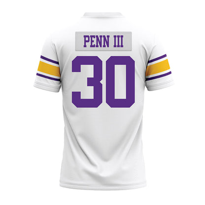 LSU - NCAA Football : Greg Penn III - White Premium Football Jersey