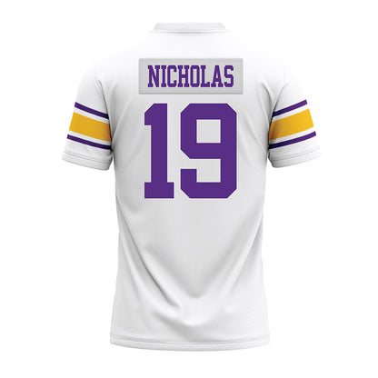 LSU - NCAA Football : Javen Nicholas - White Premium Football Jersey