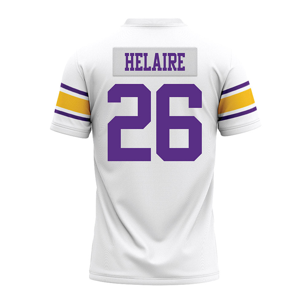 LSU - NCAA Football : Cowinn Helaire - White Premium Football Jersey