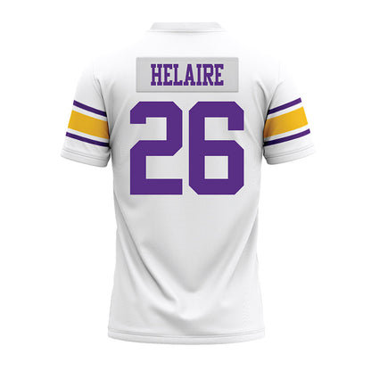 LSU - NCAA Football : Cowinn Helaire - White Premium Football Jersey