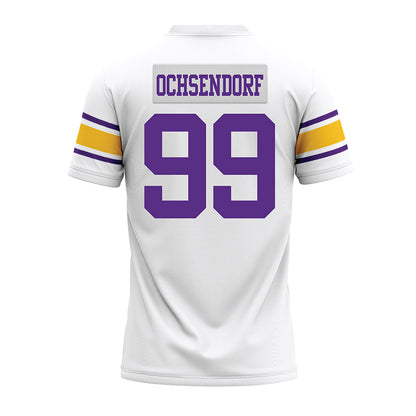 LSU - NCAA Football : Blake Ochsendorf - White Premium Football Jersey