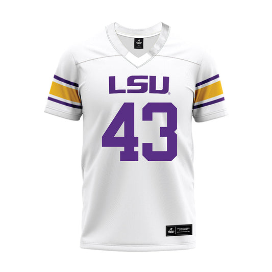 LSU - NCAA Football : Matt Jayne Jr - White Premium Football Jersey