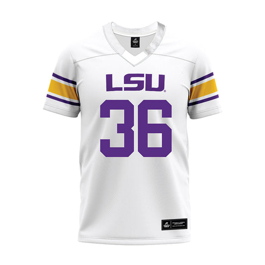 LSU - NCAA Football : Aidan Corbello - White Premium Football Jersey