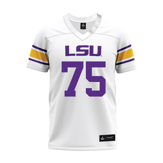 LSU - NCAA Football : Braden Augustus - White Premium Football Jersey